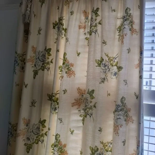 1 x pair of professionally made curtains