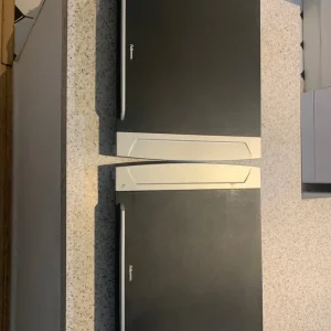 Two adjustable laptop stands