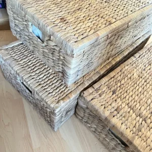 John Lewis Wicker Farmhouse Storage Trunks Set of 3 - Image 2