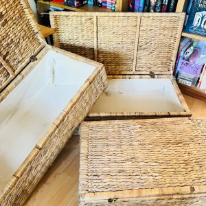 John Lewis Wicker Farmhouse Storage Trunks Set of 3