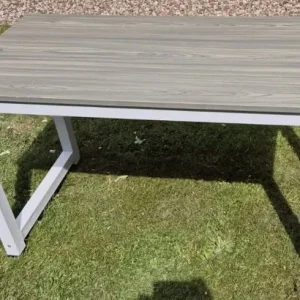 Walnut Top & White Frame Desk 120cm - Image 5