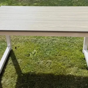 Walnut Top & White Frame Desk 120cm