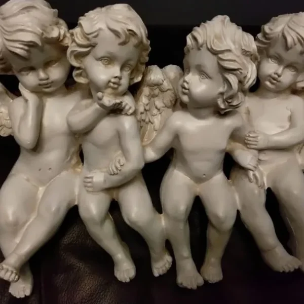 Four cherubs shelf ornament, 11" x 7", outdoor or indoor use