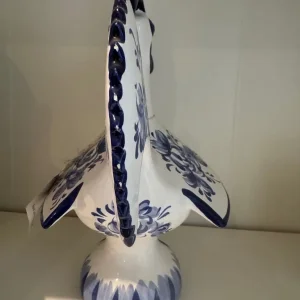 Vintage blue and white china rooster with good luck tag - Image 5