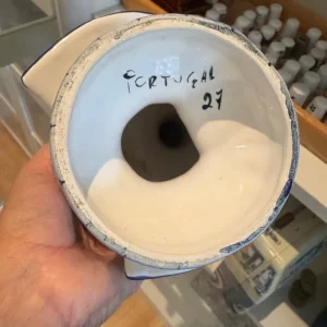 Vintage blue and white china rooster with good luck tag - Image 6