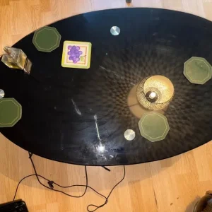 Glass coffee table