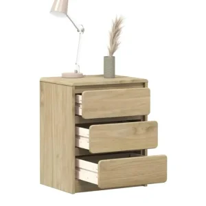 Bedside Cabinet Solid Pine Wood 44x35x56 cm - Image 4