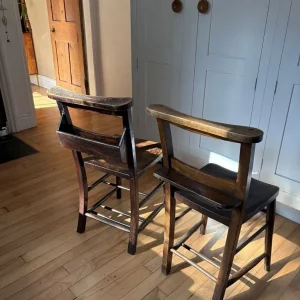 Vintage Chapel Chairs x2 - Image 2