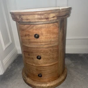 Matching set of round drawers and 3 x side tables - Image 2