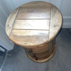 Matching set of round drawers and 3 x side tables - Image 3