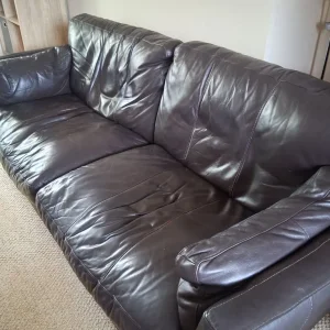 Brown leather sofas - Image 2