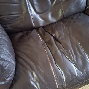 Brown leather sofas - Image 3