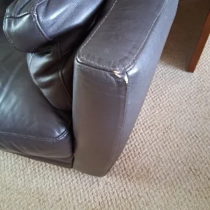 Brown leather sofas - Image 4