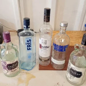 Decorative lights in bottles