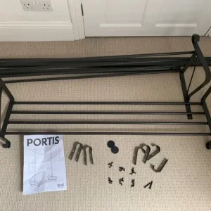 IKEA Portis Large Black Metal Clothing Rail - Image 7