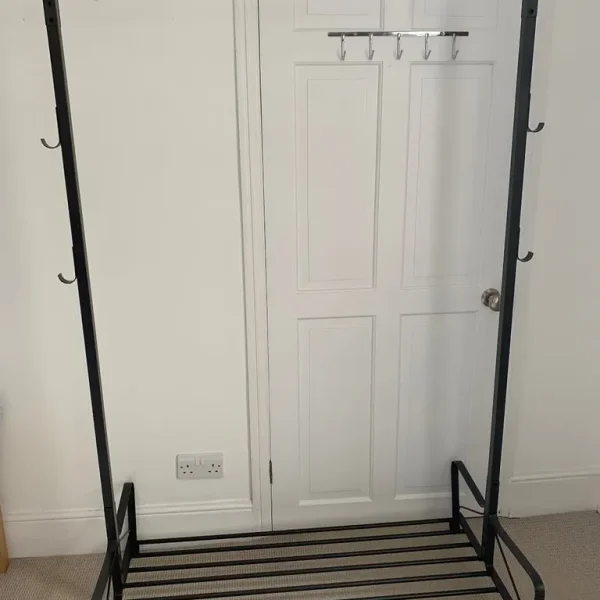 IKEA Portis Large Black Metal Clothing Rail