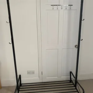 IKEA Portis Large Black Metal Clothing Rail