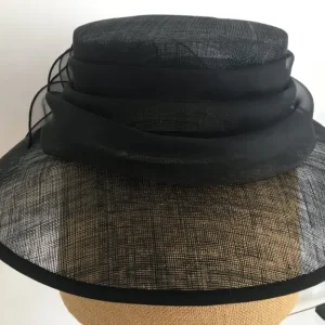 Marks & Spencer Ladies Black Straw Hat with Bow Detail - Image 2