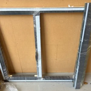 Aluminium window - unglazed, brand new