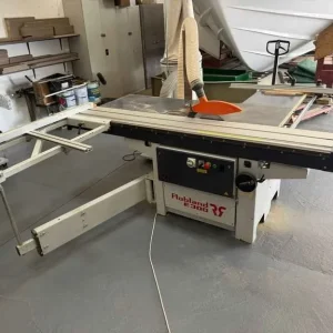 Panel Saw with Scoring Blade and Dust Extractor