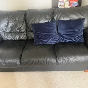 Living roof furniture- leather sofa, chairs and coffee table