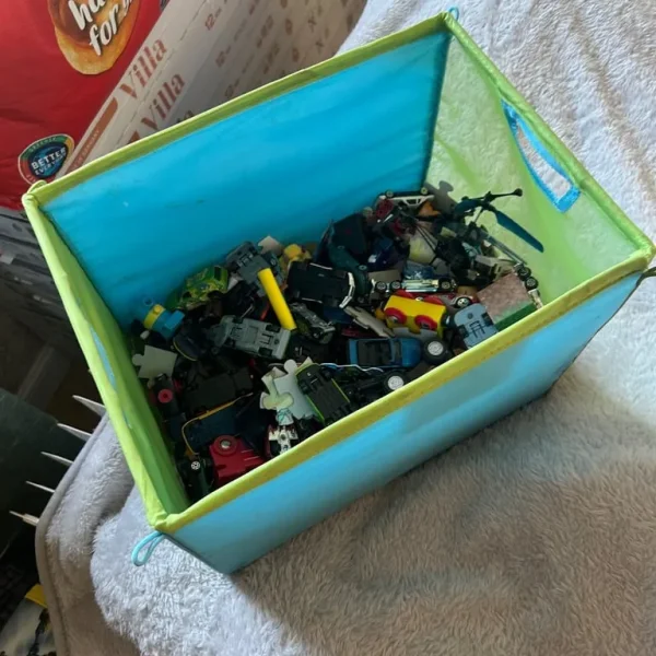 Box of various toys