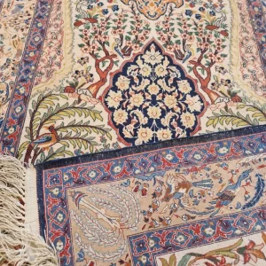 very Fine handmade persian isfahan rug - Image 7
