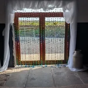 1000 origami cranes and tension pole