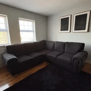 Black Corner Sofa - Image 2