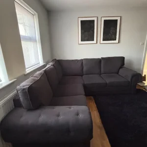 Black Corner Sofa - Image 3