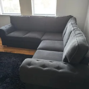 Black Corner Sofa - Image 4