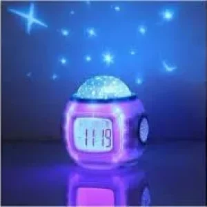 Creative Colorful Decompression Electronic Star Projection Clock - Image 2