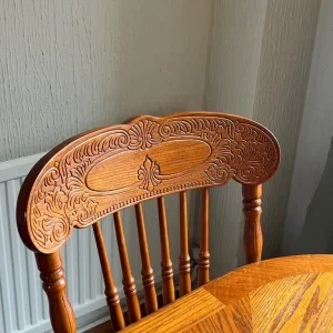 Wooden table and chairs - Image 5