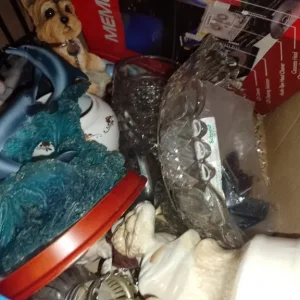 Boxes of Bric a Brac suit car booter etc