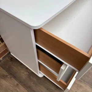 White Three Drawer Chest - Image 6