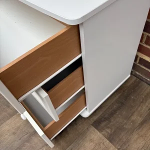 White Three Drawer Chest - Image 7
