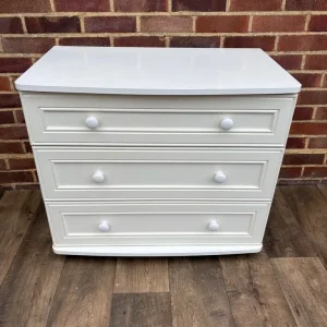 White Three Drawer Chest