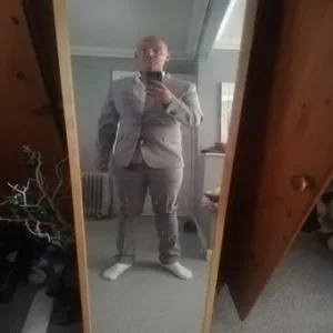 Check grey slim fit suit