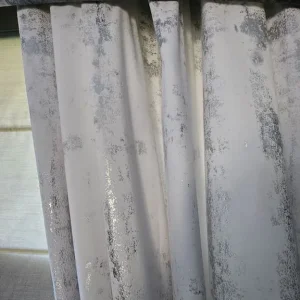 Silver pelmet and thermal lined curtains