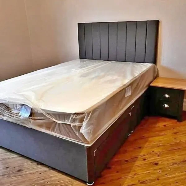 Divan Double Bed with Mattress and Drawers