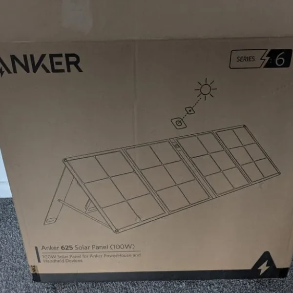 Anker 625 SOLIX 100W Foldable Solar Panel – Like New, Boxed