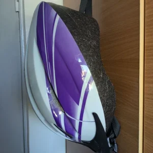 Women's bicycle helmet white and purple - Image 2