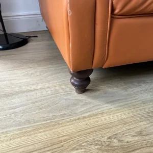Orange Leather Sofa - Image 2
