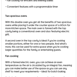 BELLING ELECTRIC BUILT-UNDER DOUBLE OVEN AND GRILL - Image 8