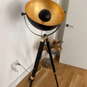 Wayfair black wood gold studio lamp - Image 2