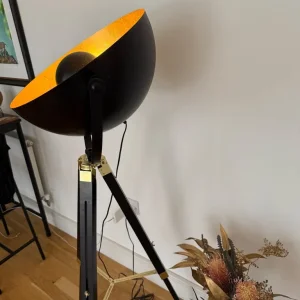 Wayfair black wood gold studio lamp - Image 3