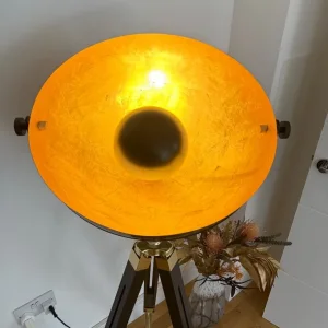 Wayfair black wood gold studio lamp - Image 4