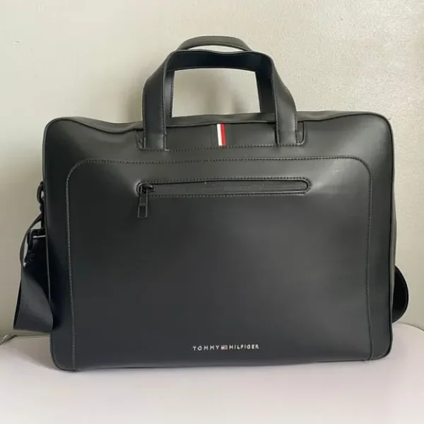 Tommy Hilfiger Men's Faux Leather Commuter Bag
