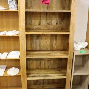 Mango wood bookcase with 5 shelves - Image 5