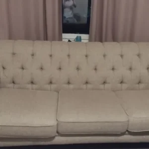 Oatmeal Coloured 3 & 2 Seater Sofas - Image 2